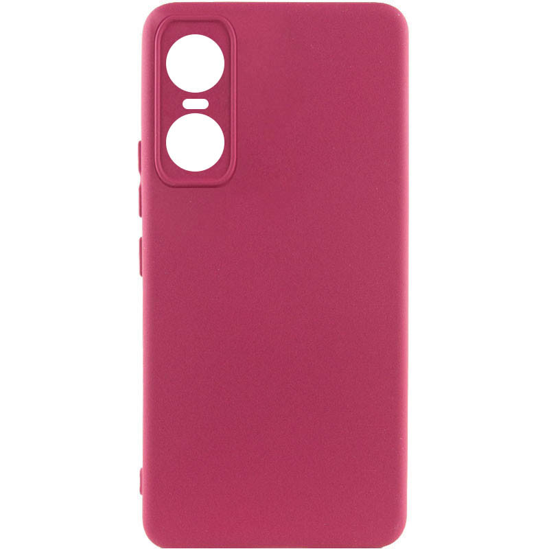Silicone Cover Full Camera without Logo (A) для Tecno Pop 6 Pro (Marsala)-0